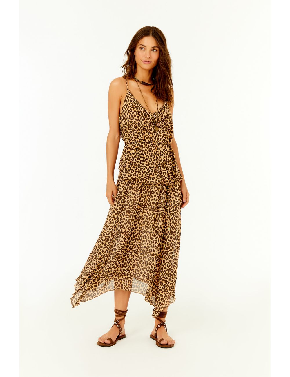 Vestido Midi Ggt Estampa Onça