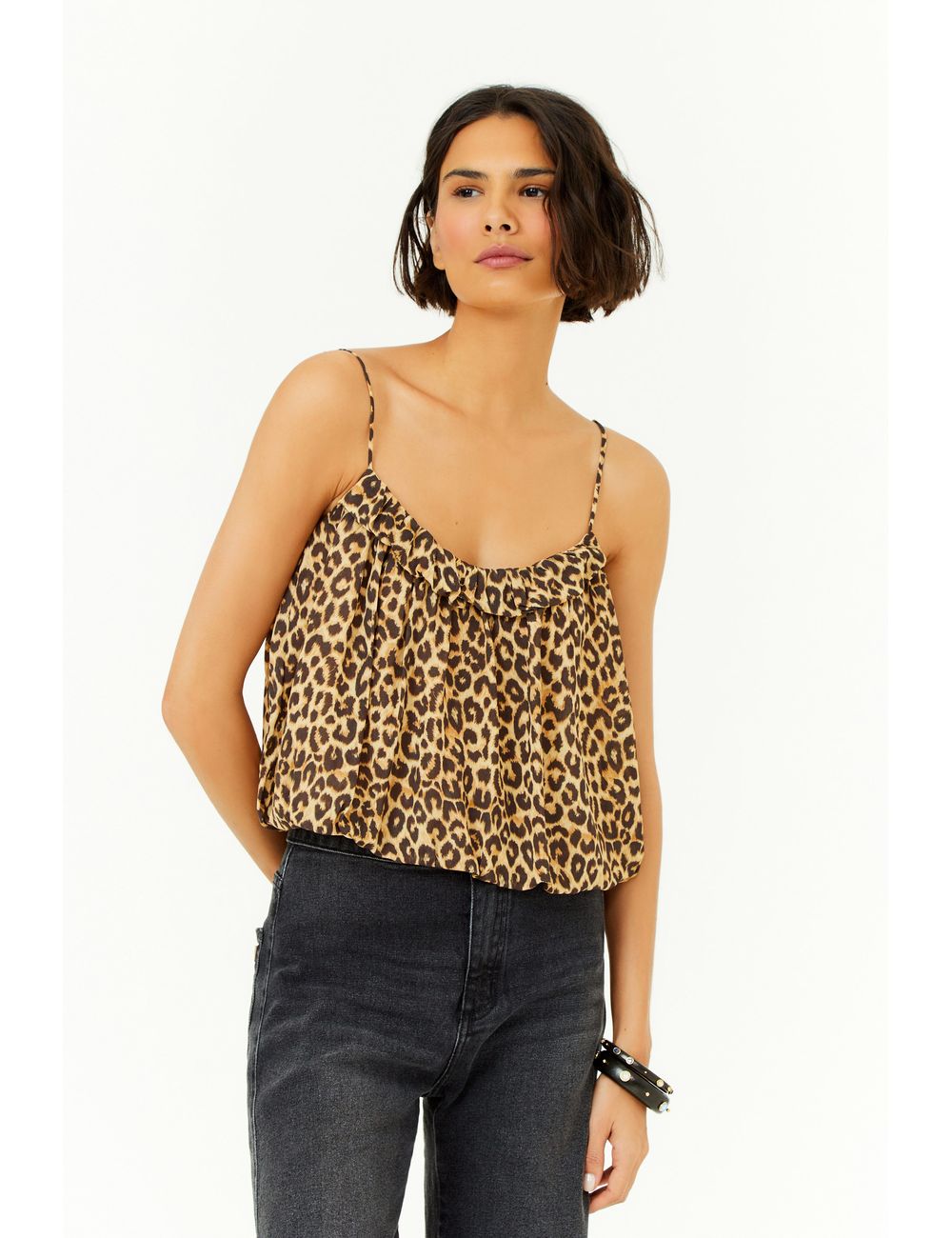 Blusa Alça Ggt Estampa Onça