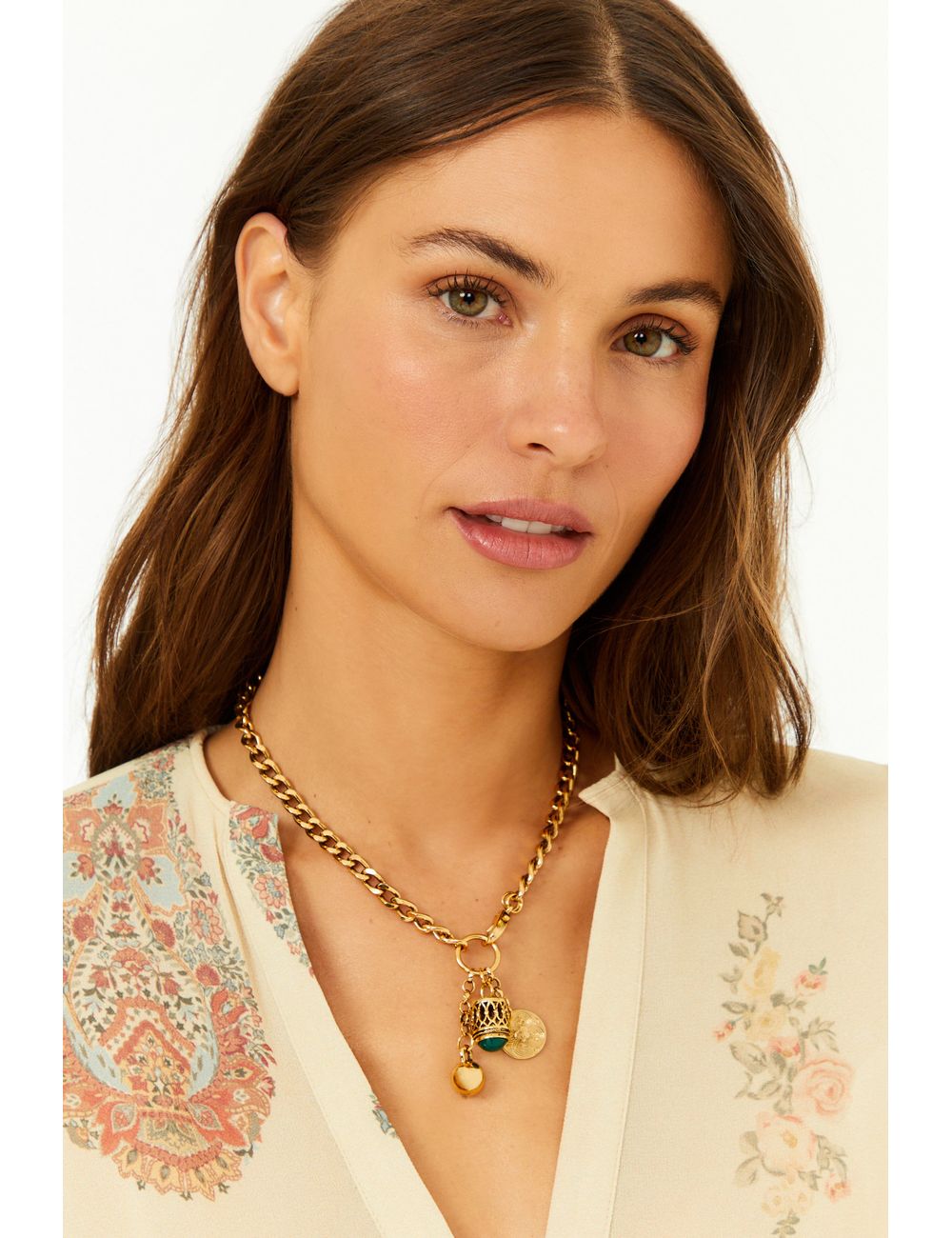 Colar Curto Charms - Dourado / U