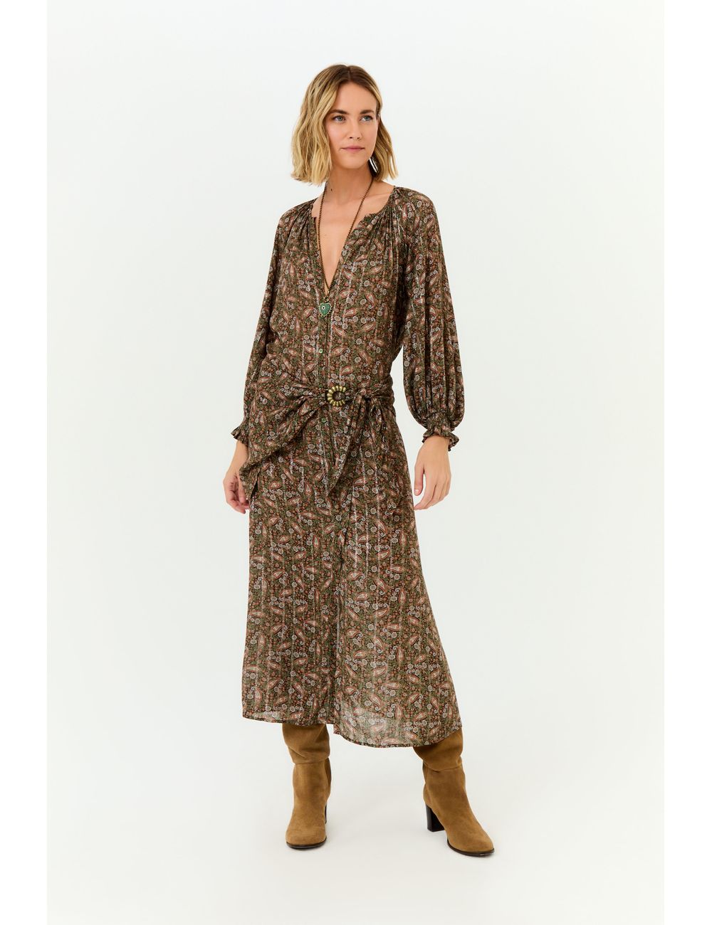 Chemise Estampa Aysha Preto