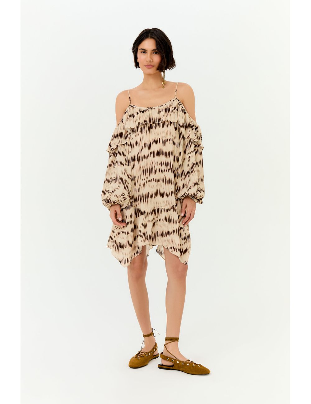 Vestido Curto Ggt Estampa Echo