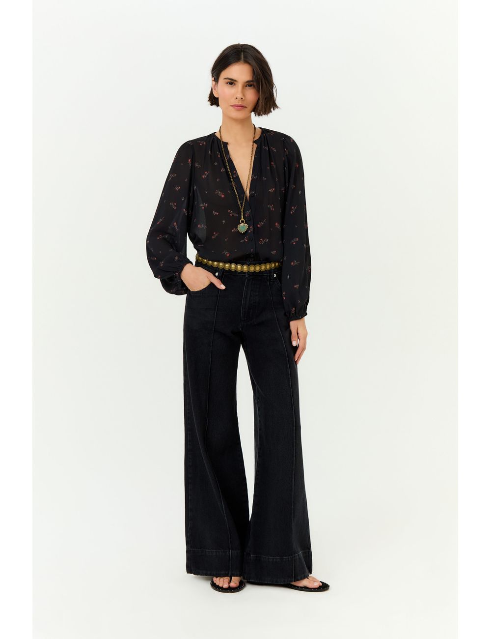 Calça Jeans Black Pantalona Nervura