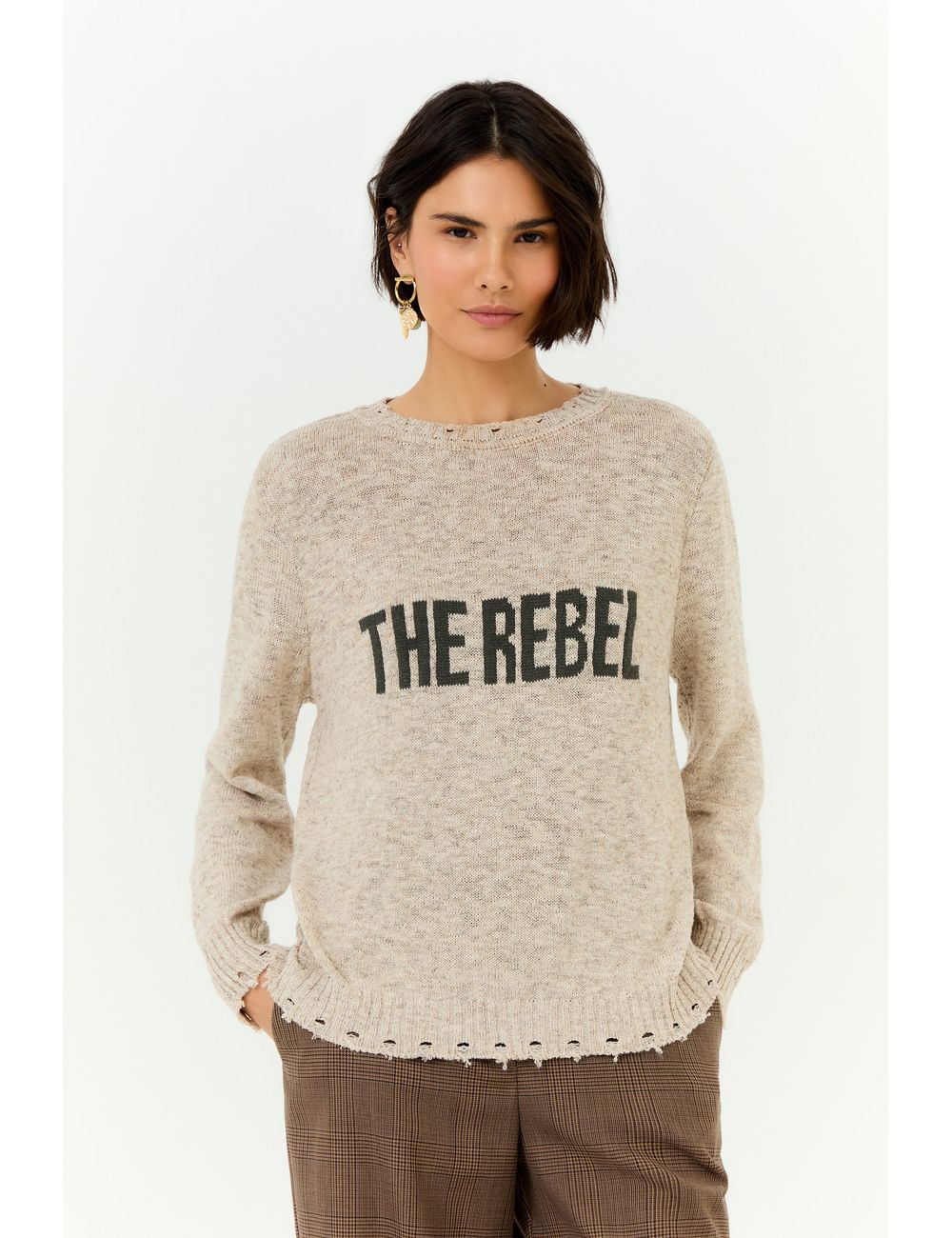 Blusa Tricot Manga Longa The Rebel
