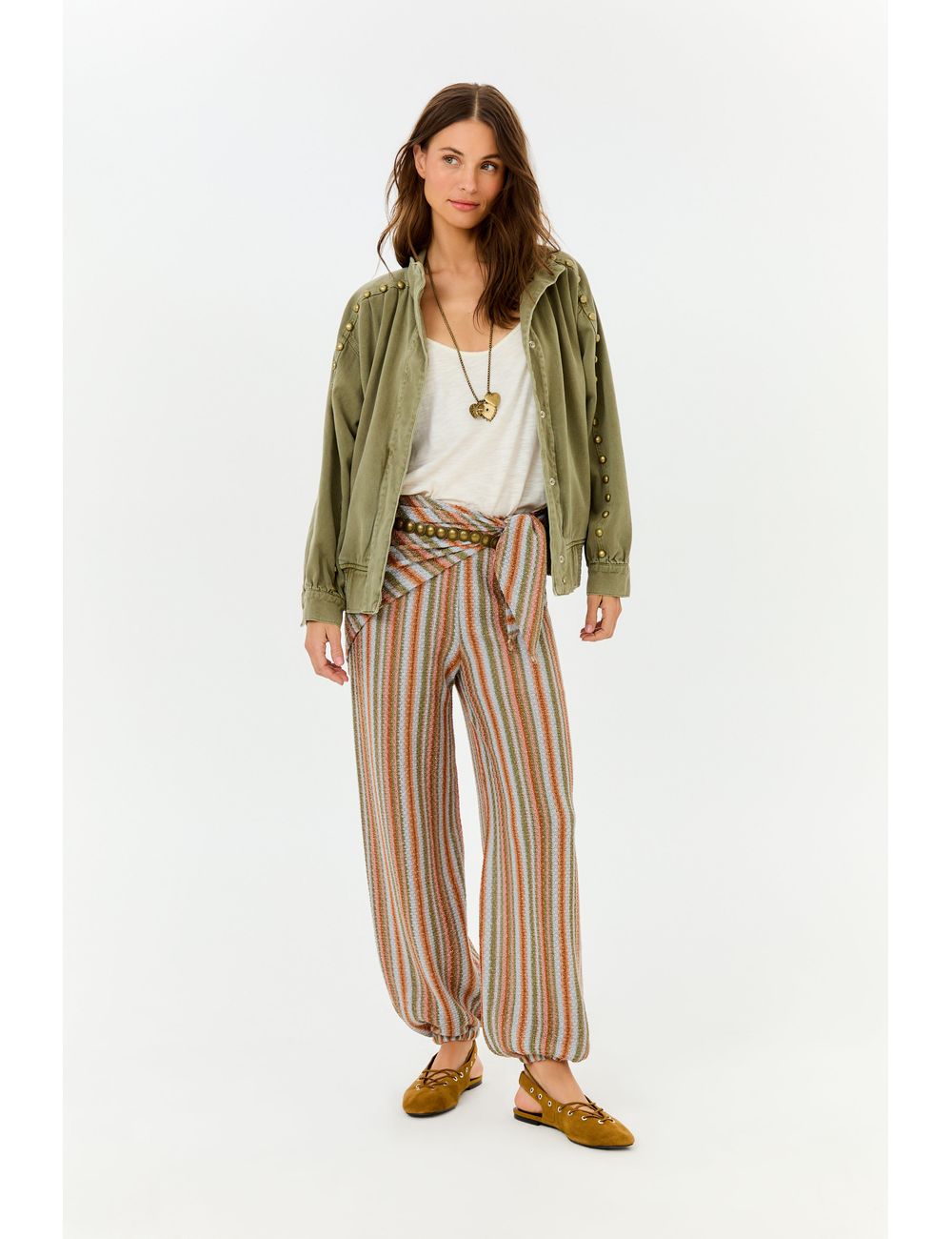 Calça Tricot Aladim Com Lenço