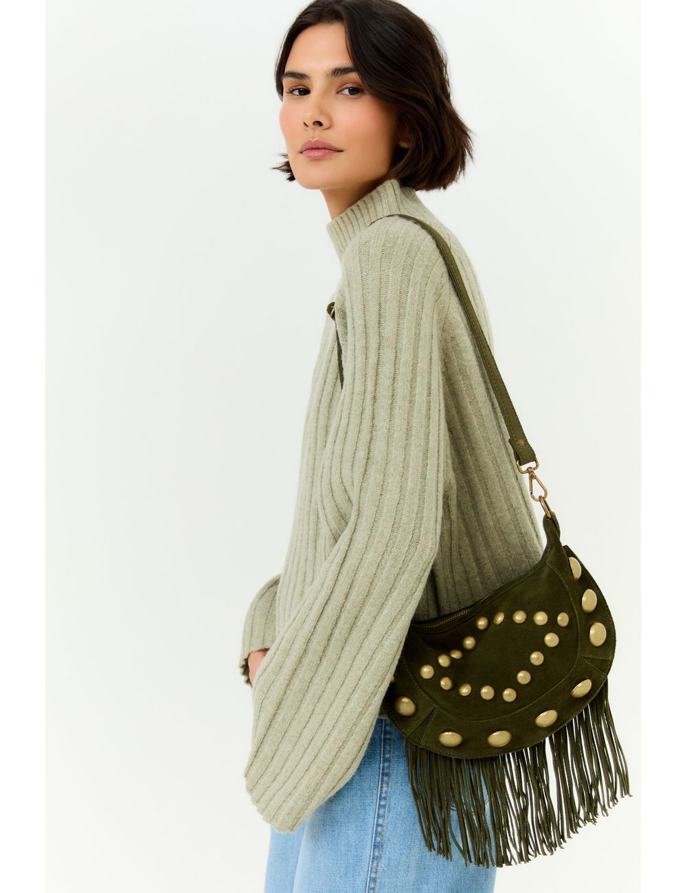 Saddle Bag Com Chatons - Gingko / U