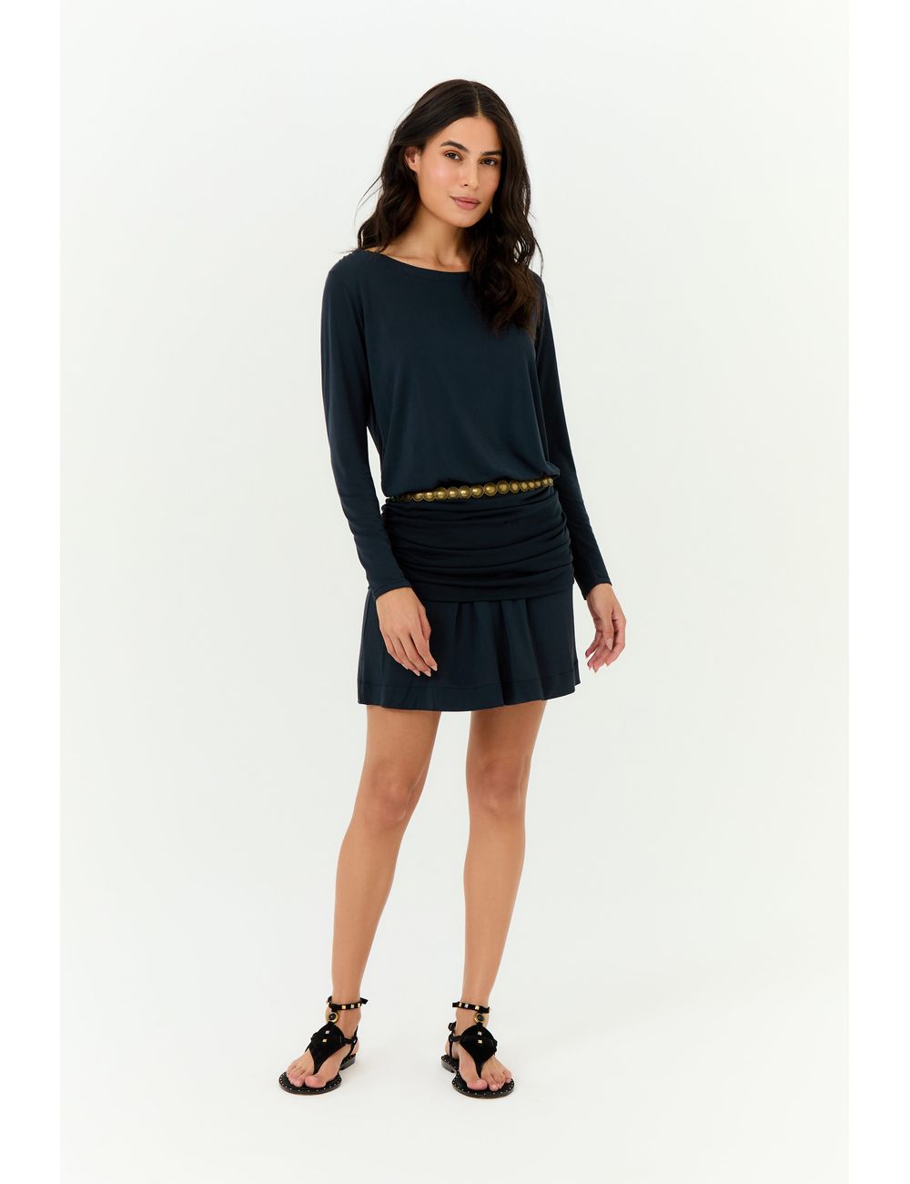 Vestido Curto Manga Longa