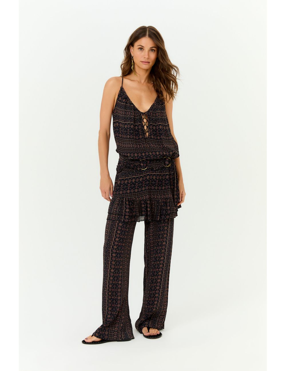 Vestido Curto Ggt Metais Estampa Ivy