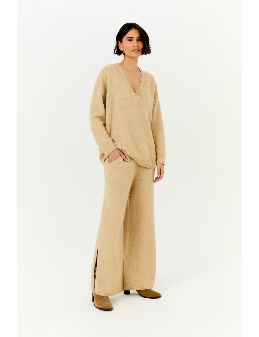 Calça Tricot Reta Cos Canelado