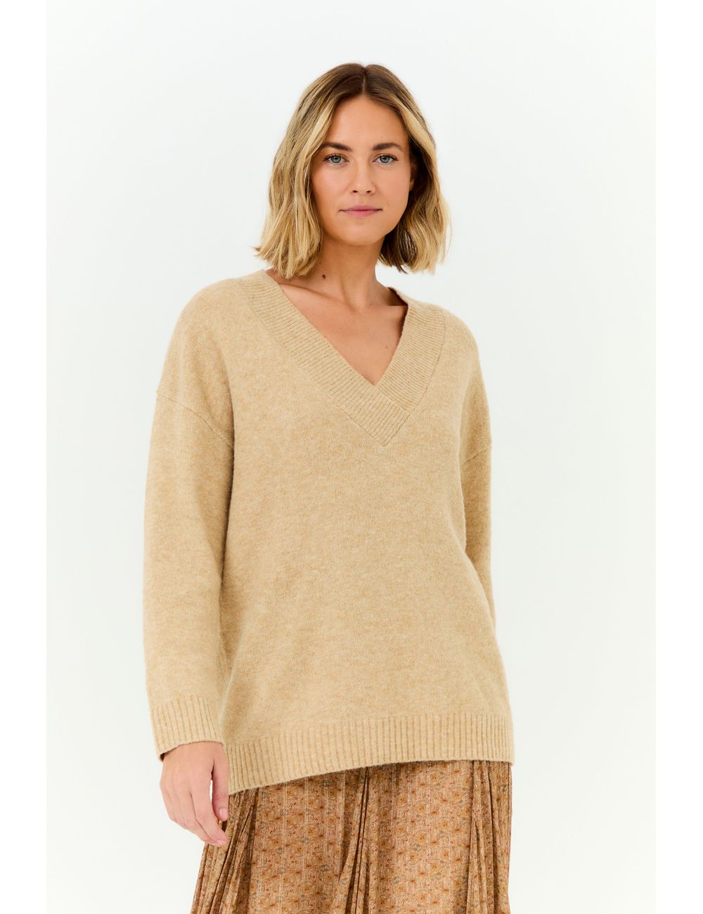 Pull Tricot Oversized Decote v