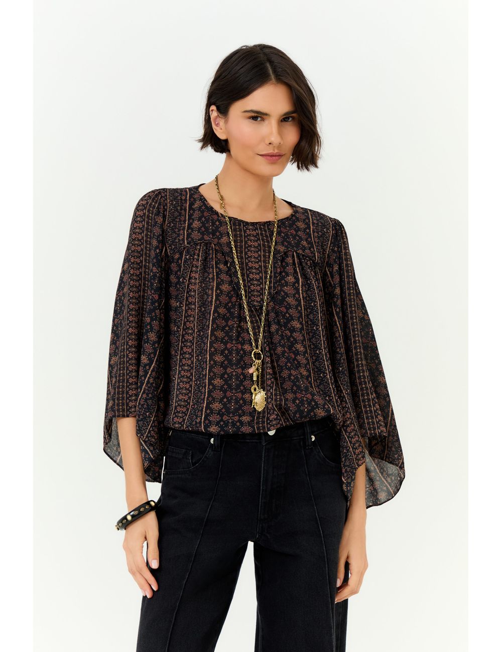 Blusa Manga Ggt Estampa Ivy