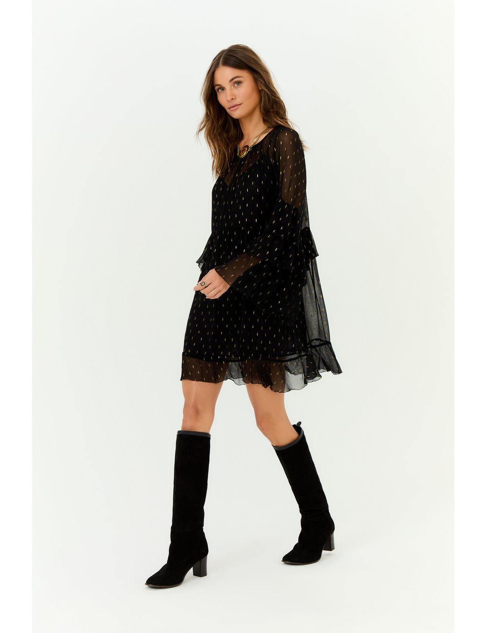 Vestido Curto Ggt Lurex