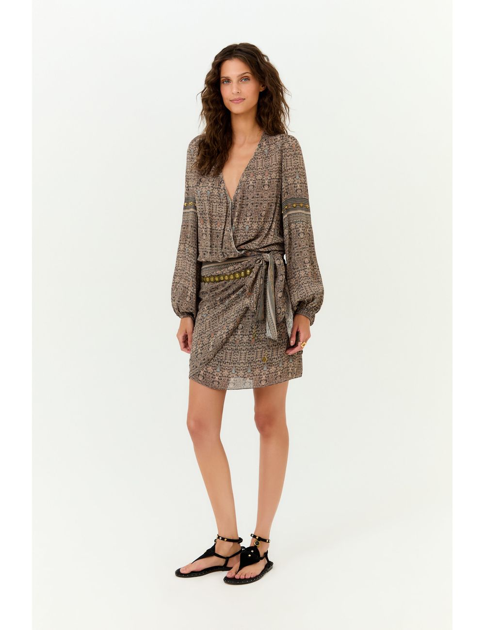 Vestido Curto Ggt Estampa Olive