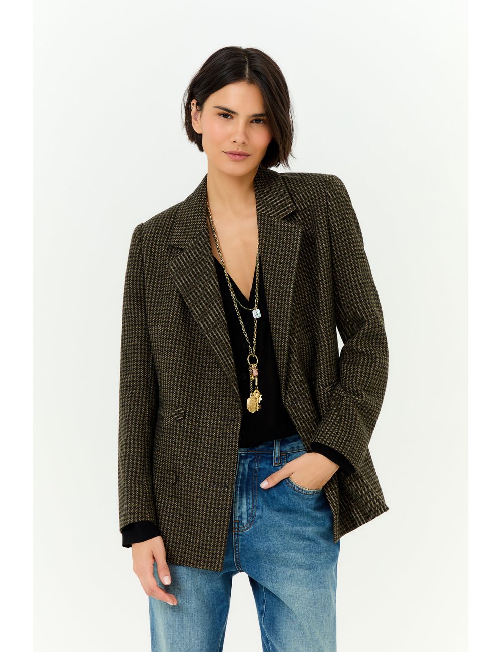 Blazer Alfaiataria Xadrez