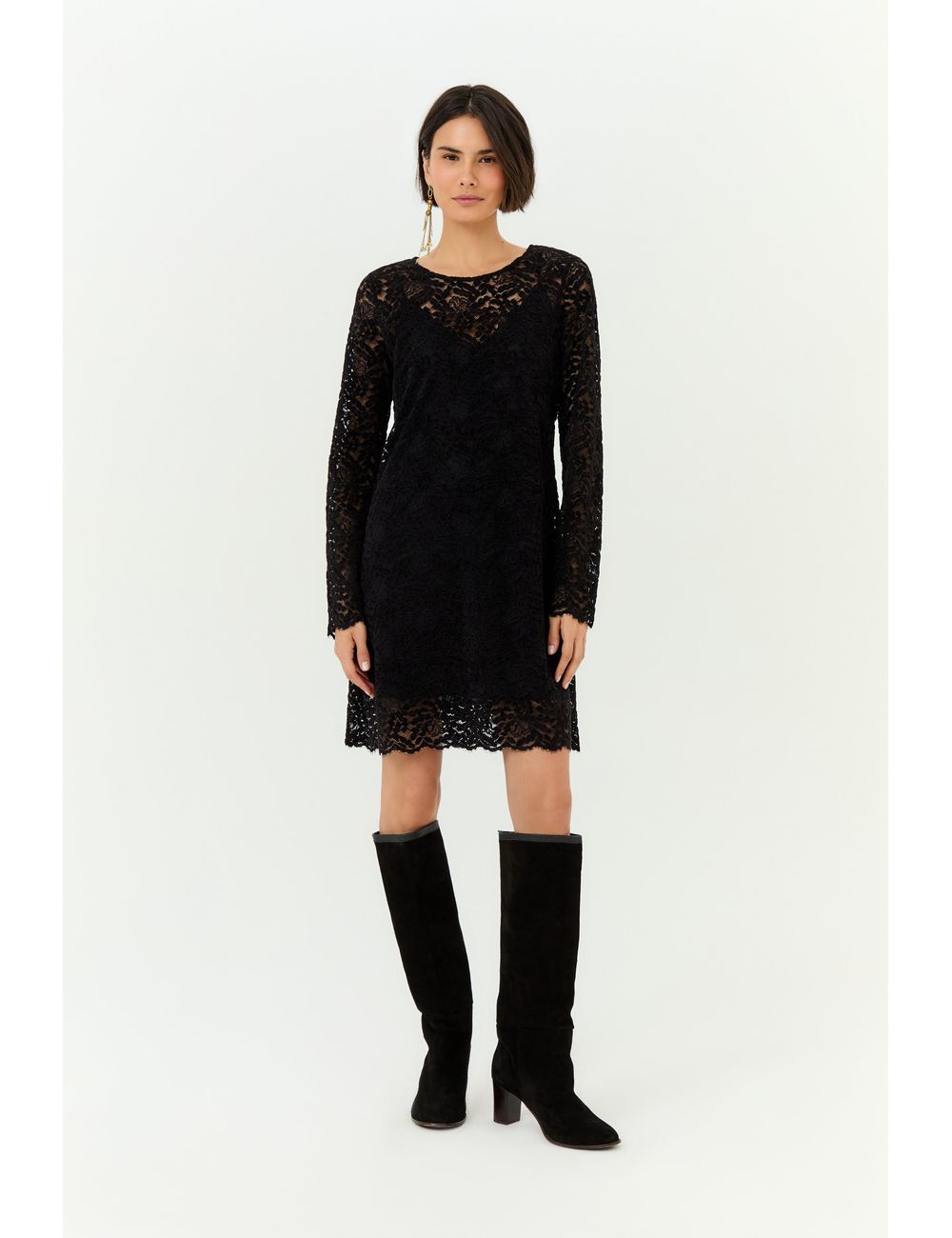 Vestido Curto Renda