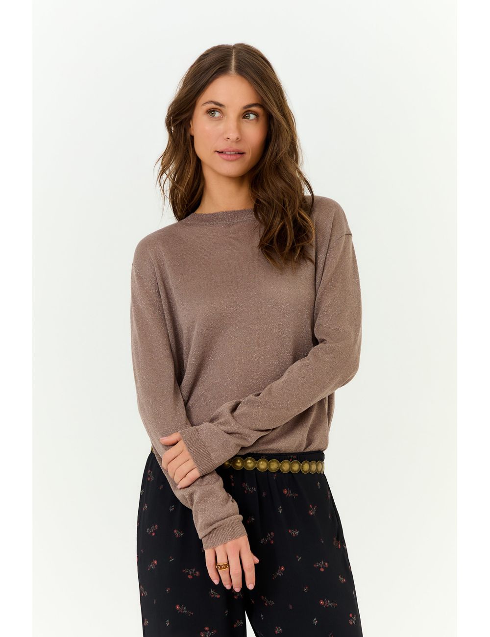 Blusa Tricot Transparência Lurex