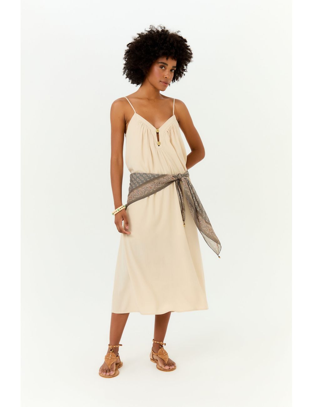 Vestido Midi Gota Metais