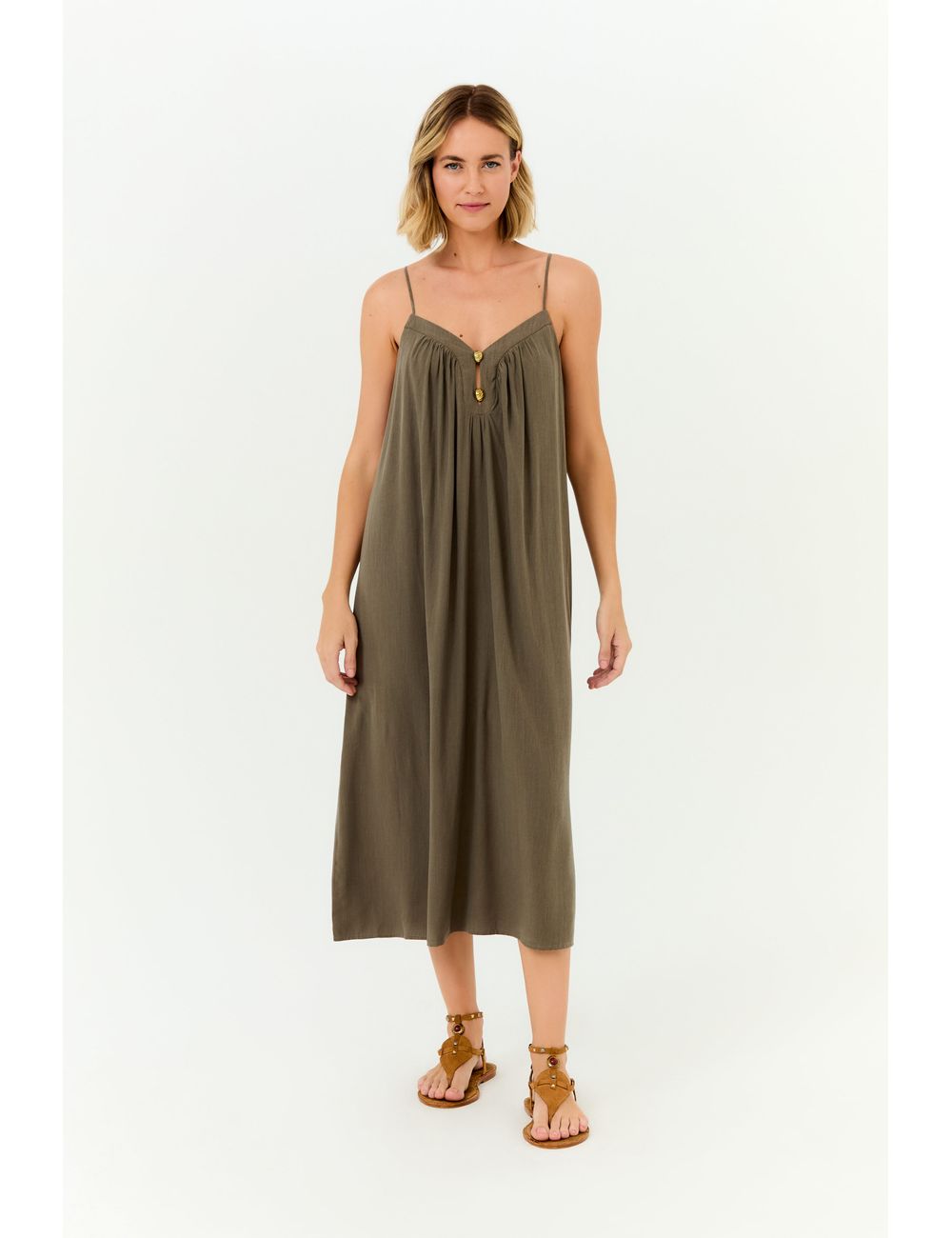 Vestido Midi Gota Metais