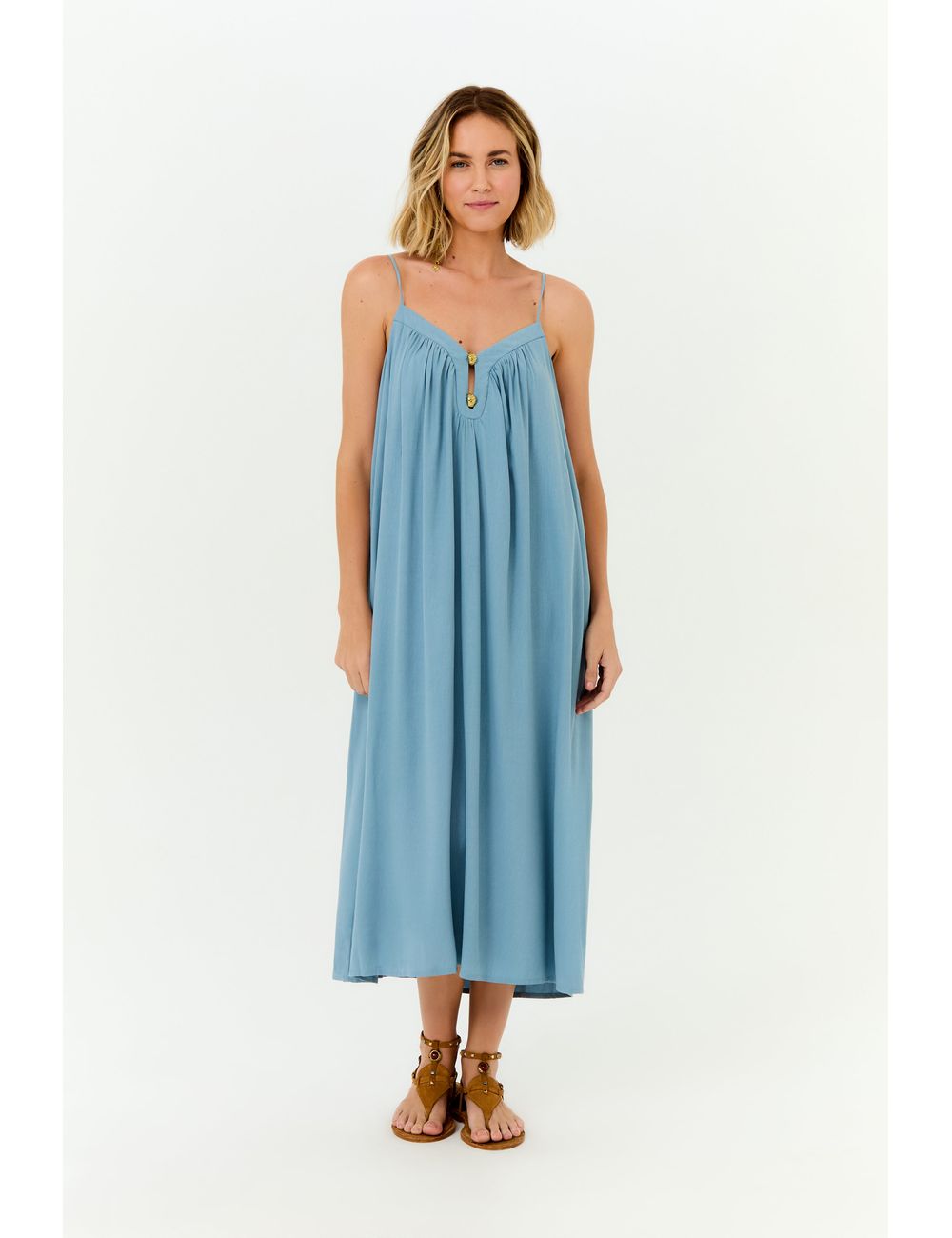Vestido Midi Gota Metais
