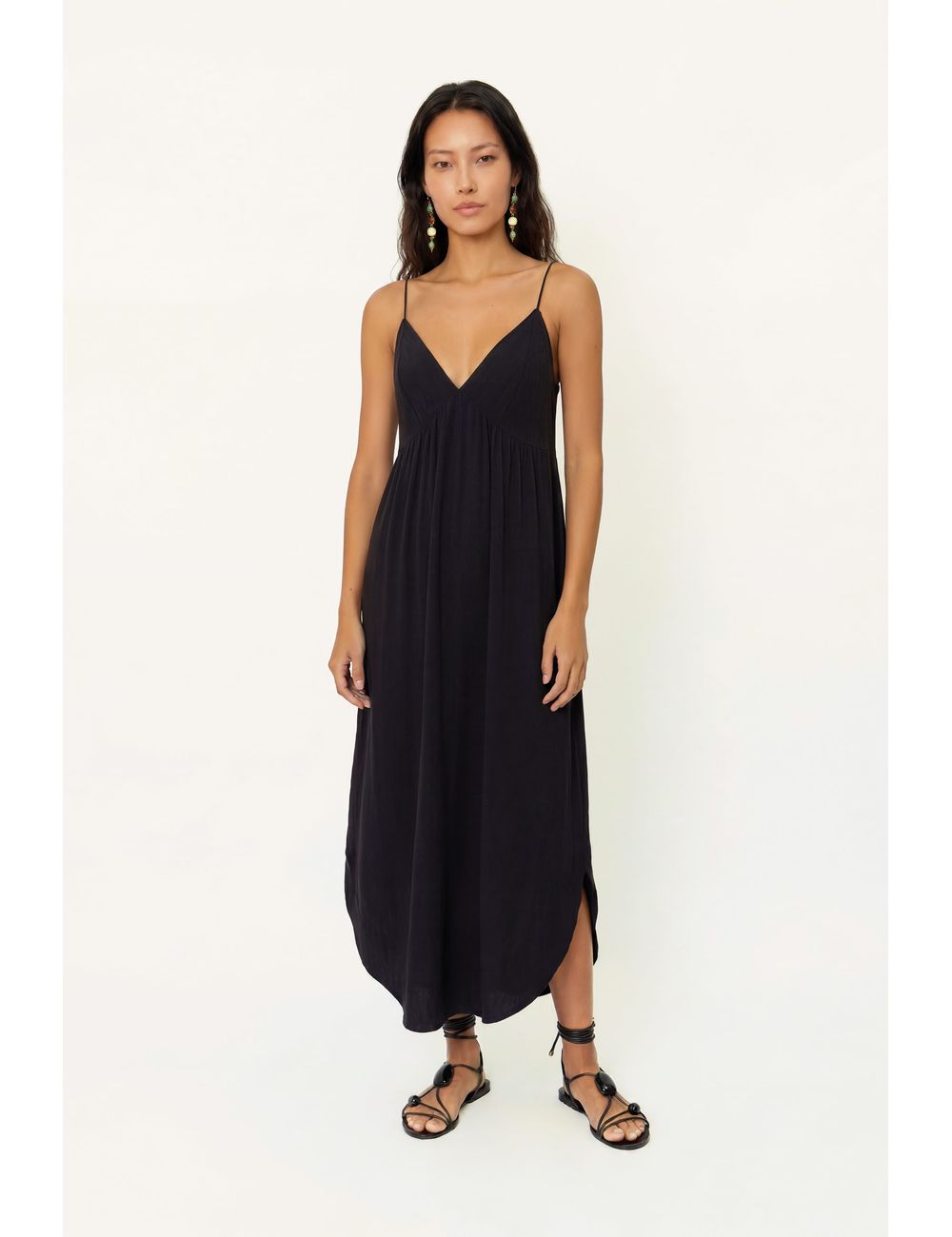 Vestido Midi Decote v