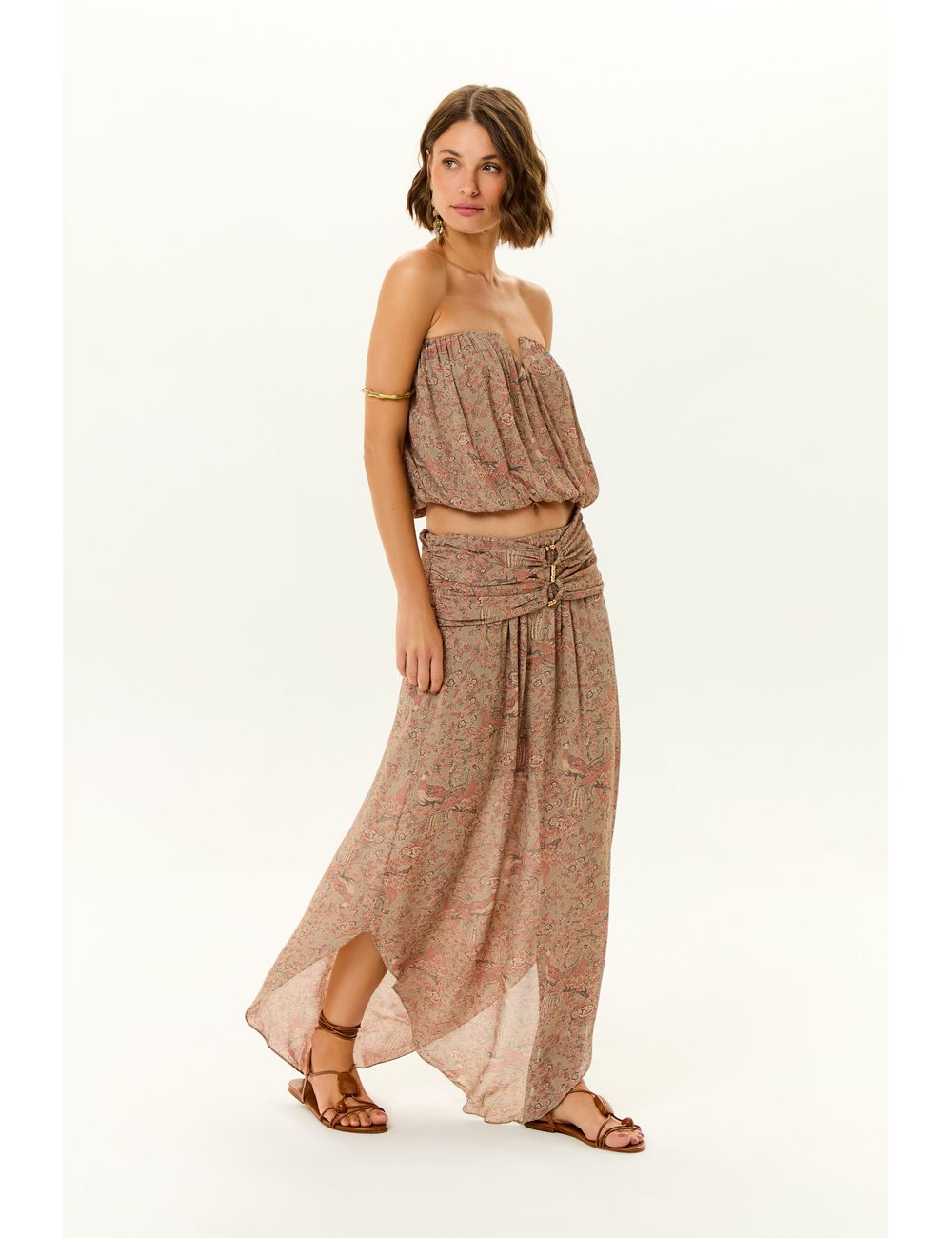 Saia Midi Ggt Estampa Condor