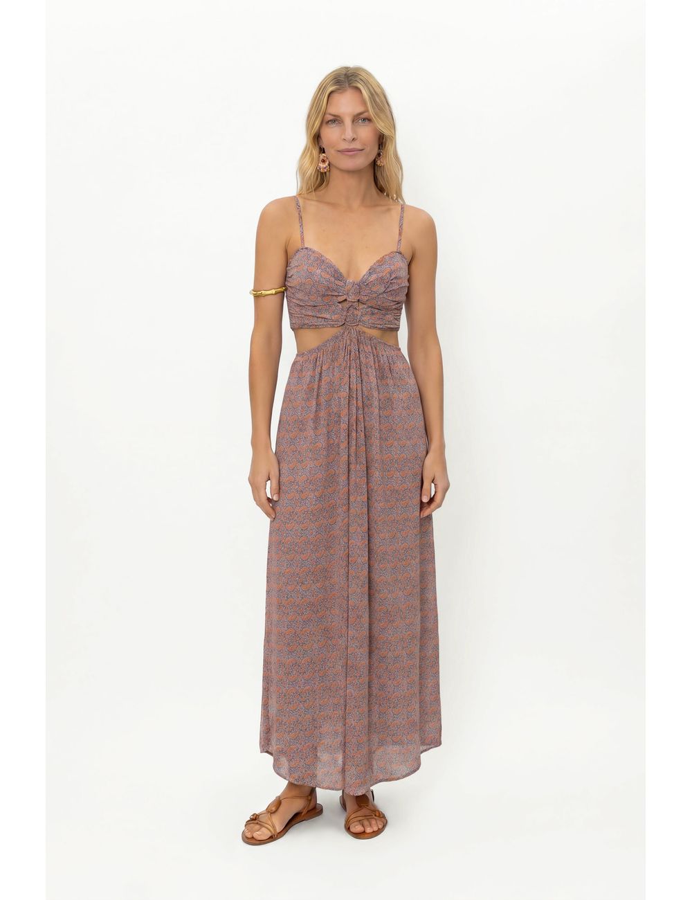 Vestido Midi Ggt Estampa Tuk
