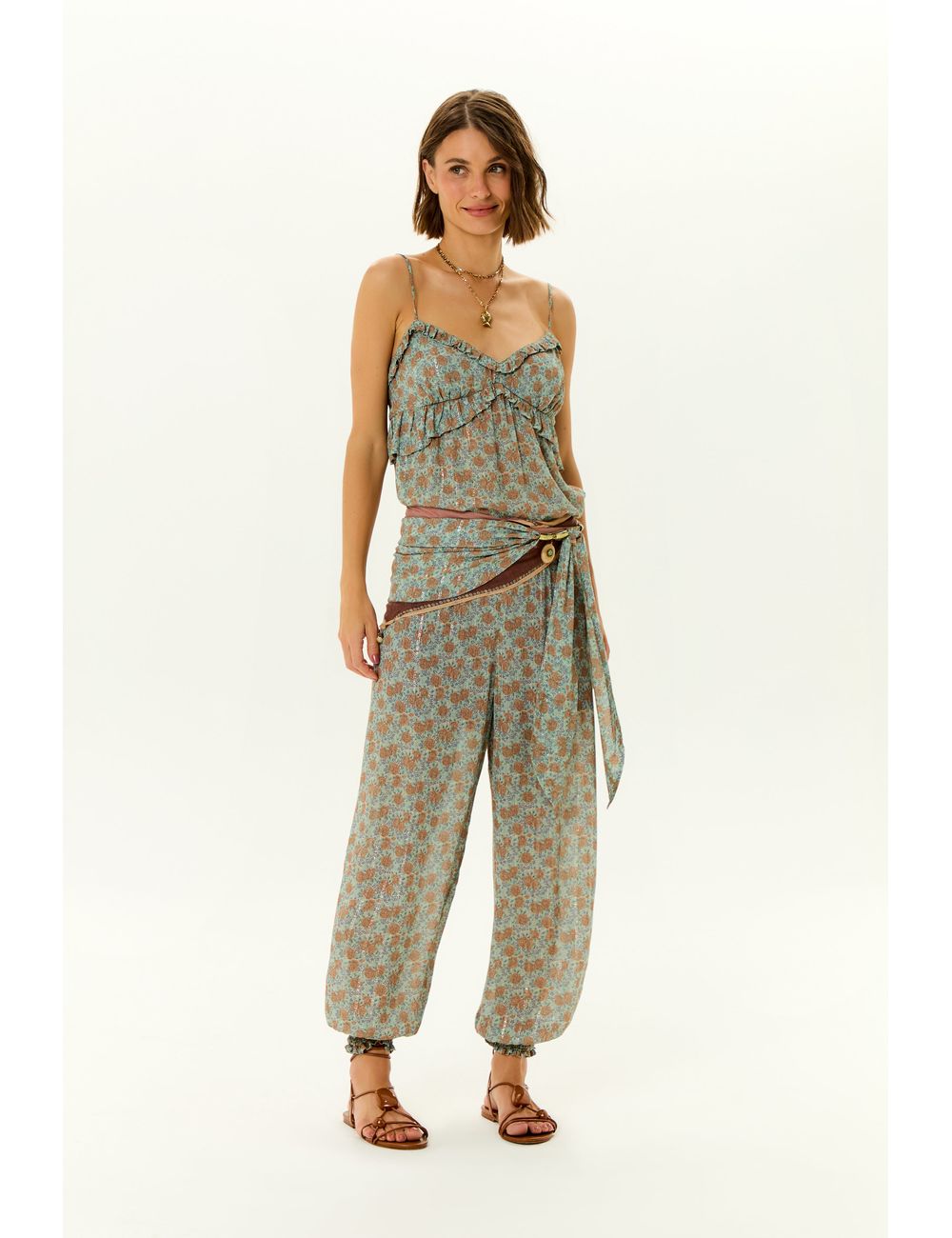 Calça Balone Estampa Greeny b