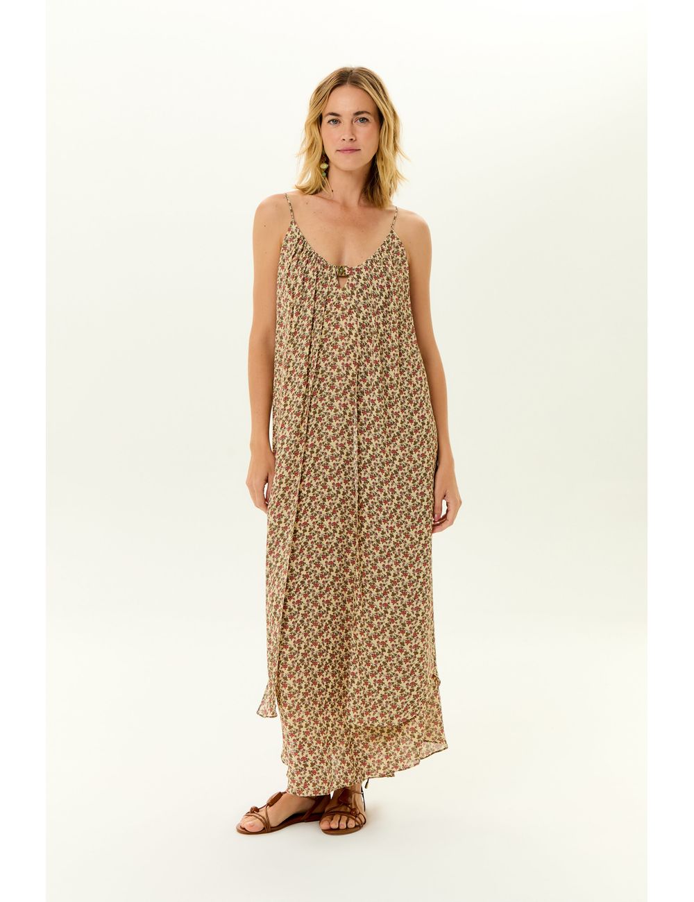 Vestido Midi Ggt Camadas Estampa Ticy
