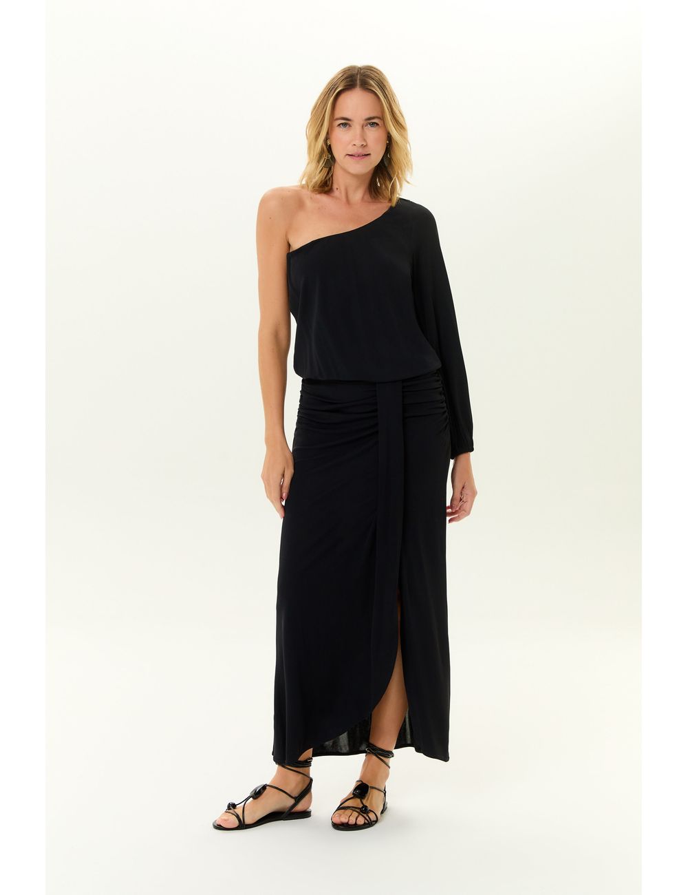 Vestido Midi Um Ombro So