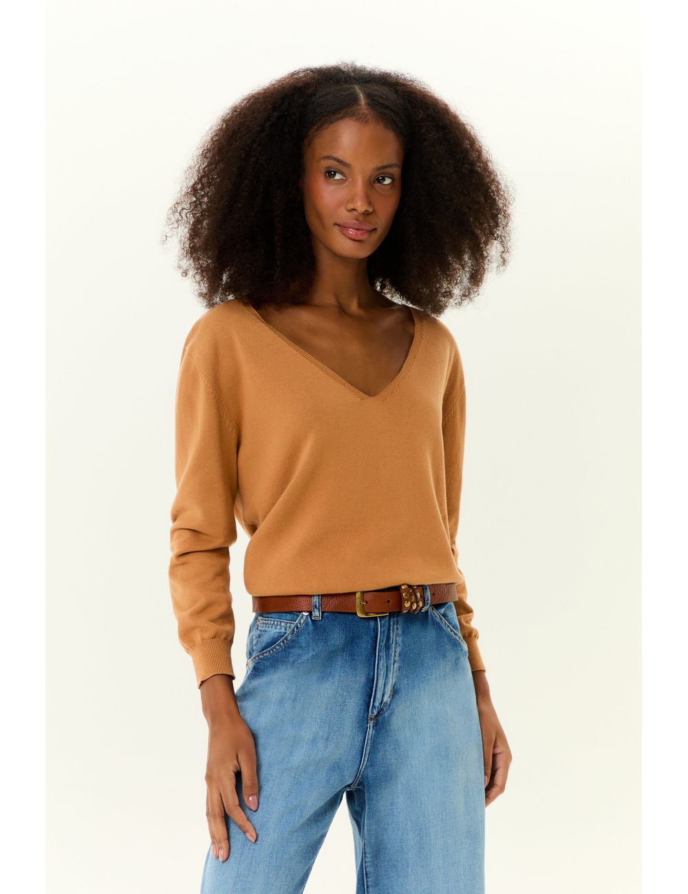 Blusa Tricot Decote v