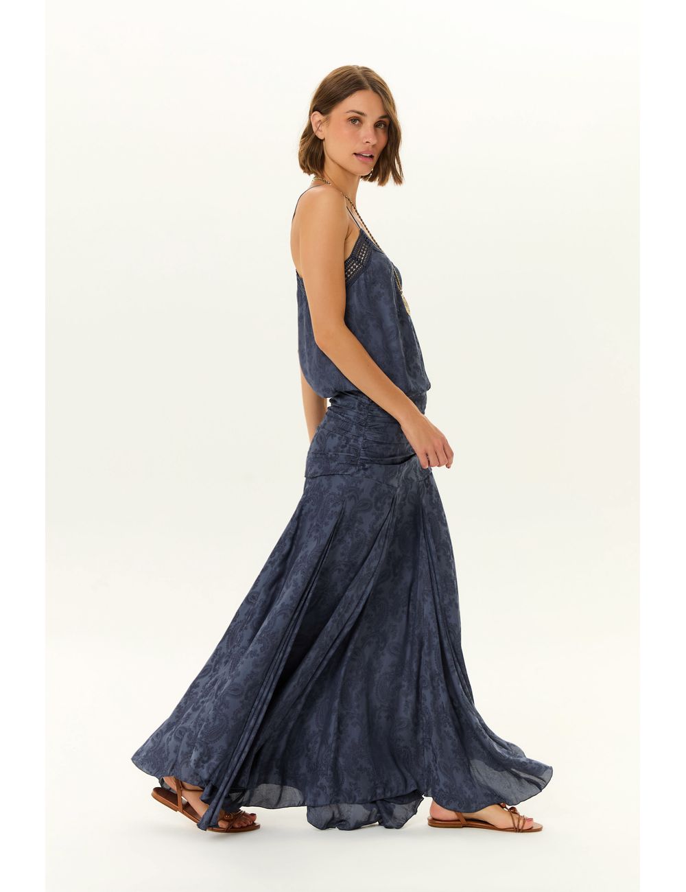 Saia Midi Jacquard Cachemiere