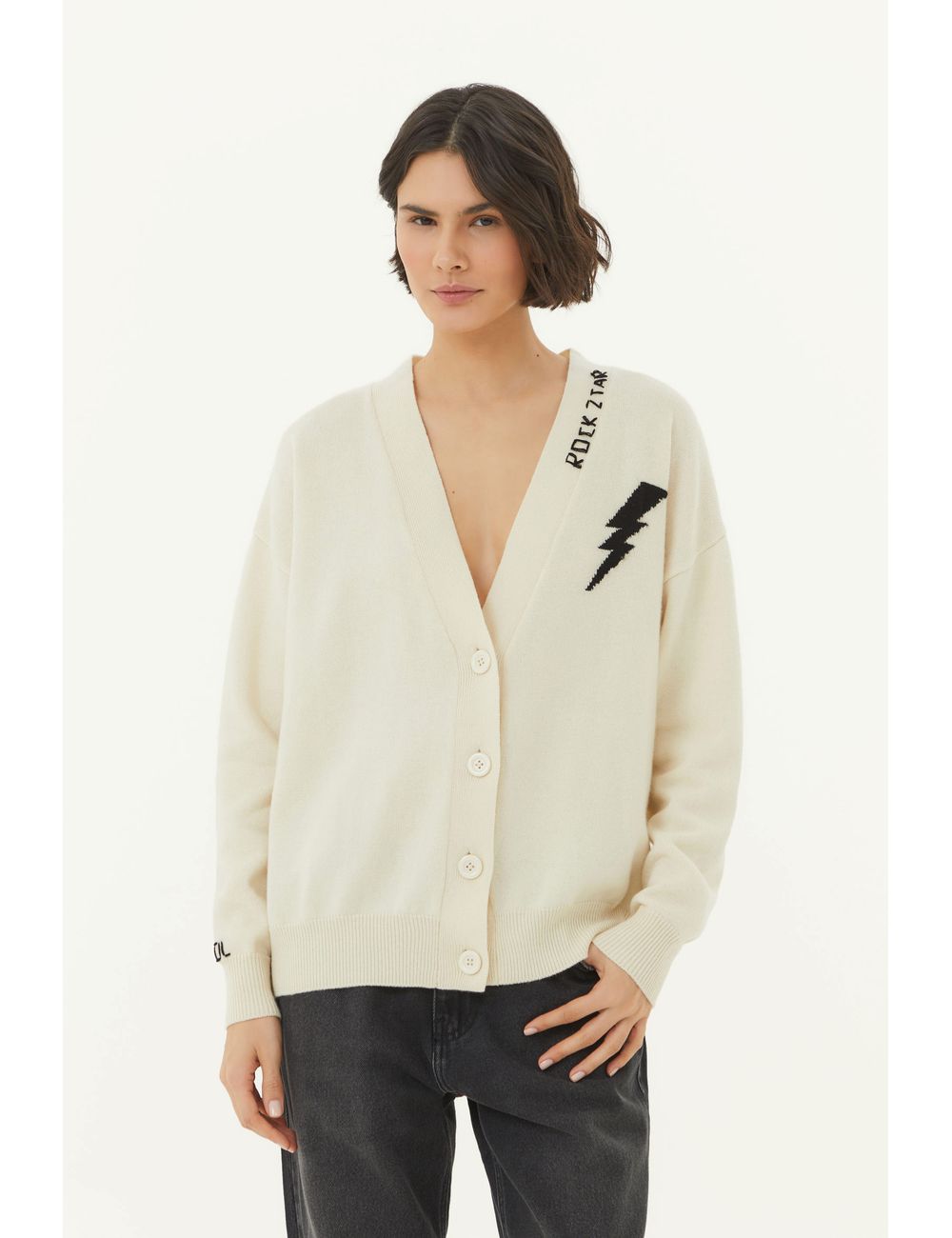 Cardigan Bordado Je t Aime