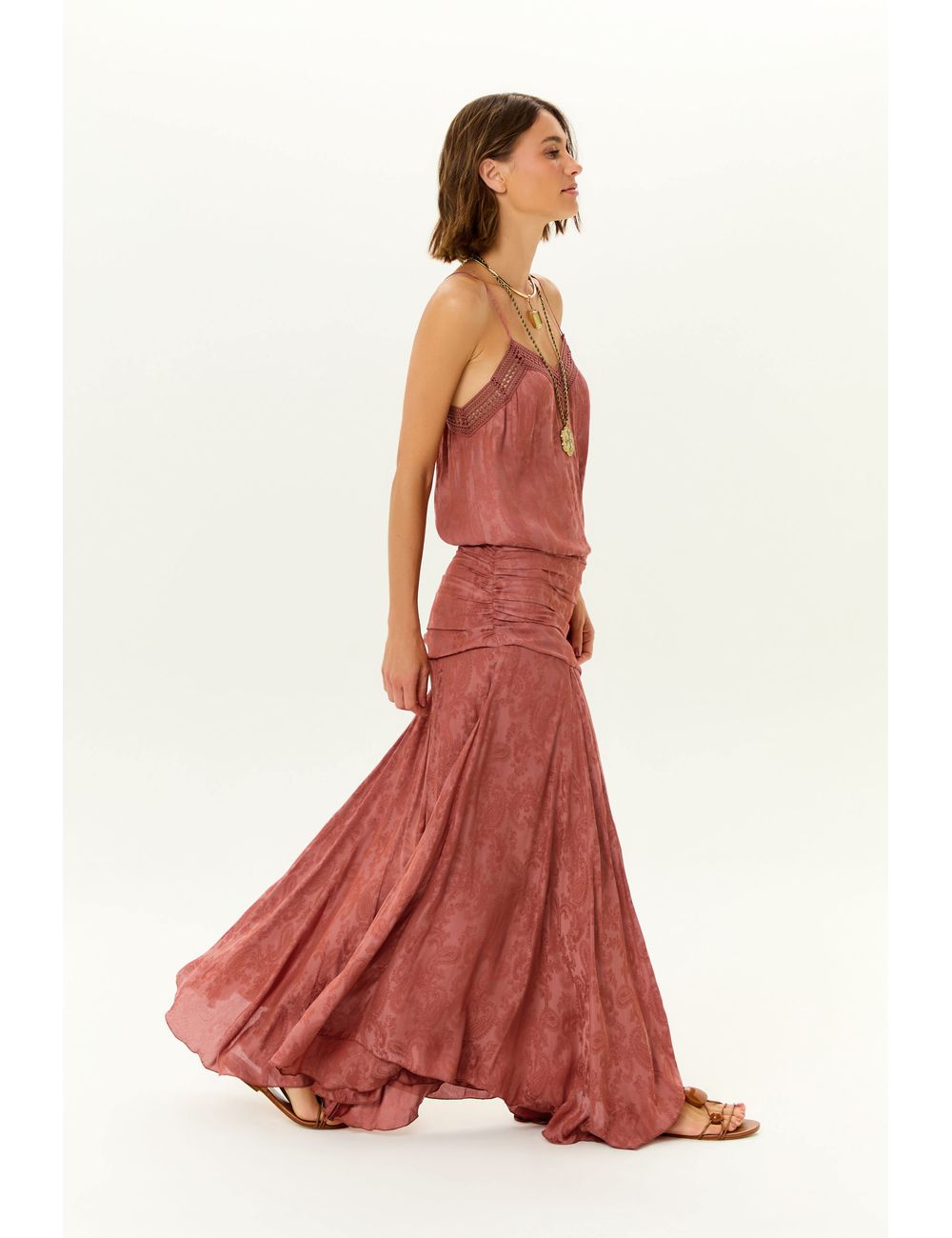 Saia Midi Jacquard Cachemiere