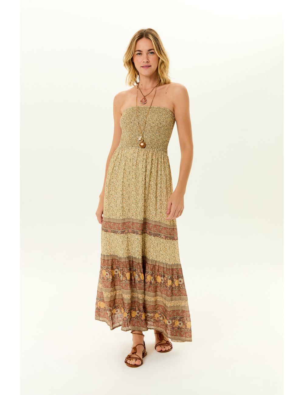 Vestido Sem Alca Estampa Amarilis c