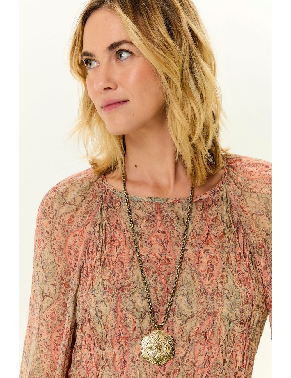 Colar Pingente Boho Vintage - Ouro Velho / U