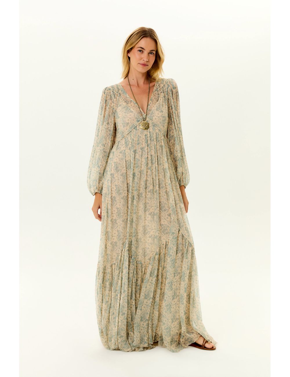Vestido Longo Ggt Estampa Melissa