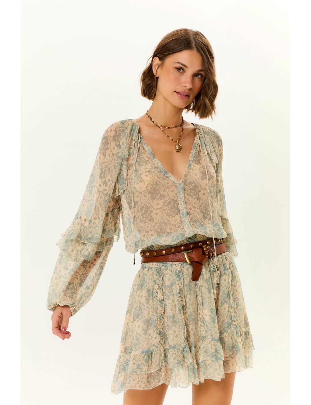 Blusa Manga Longa Ggt Estampa Melissa