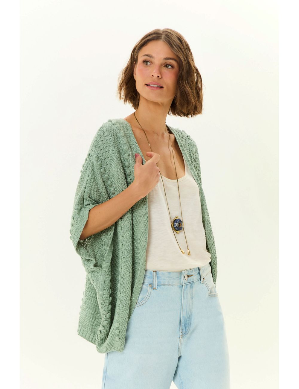 Kimono Tricot Ponto Pipoca