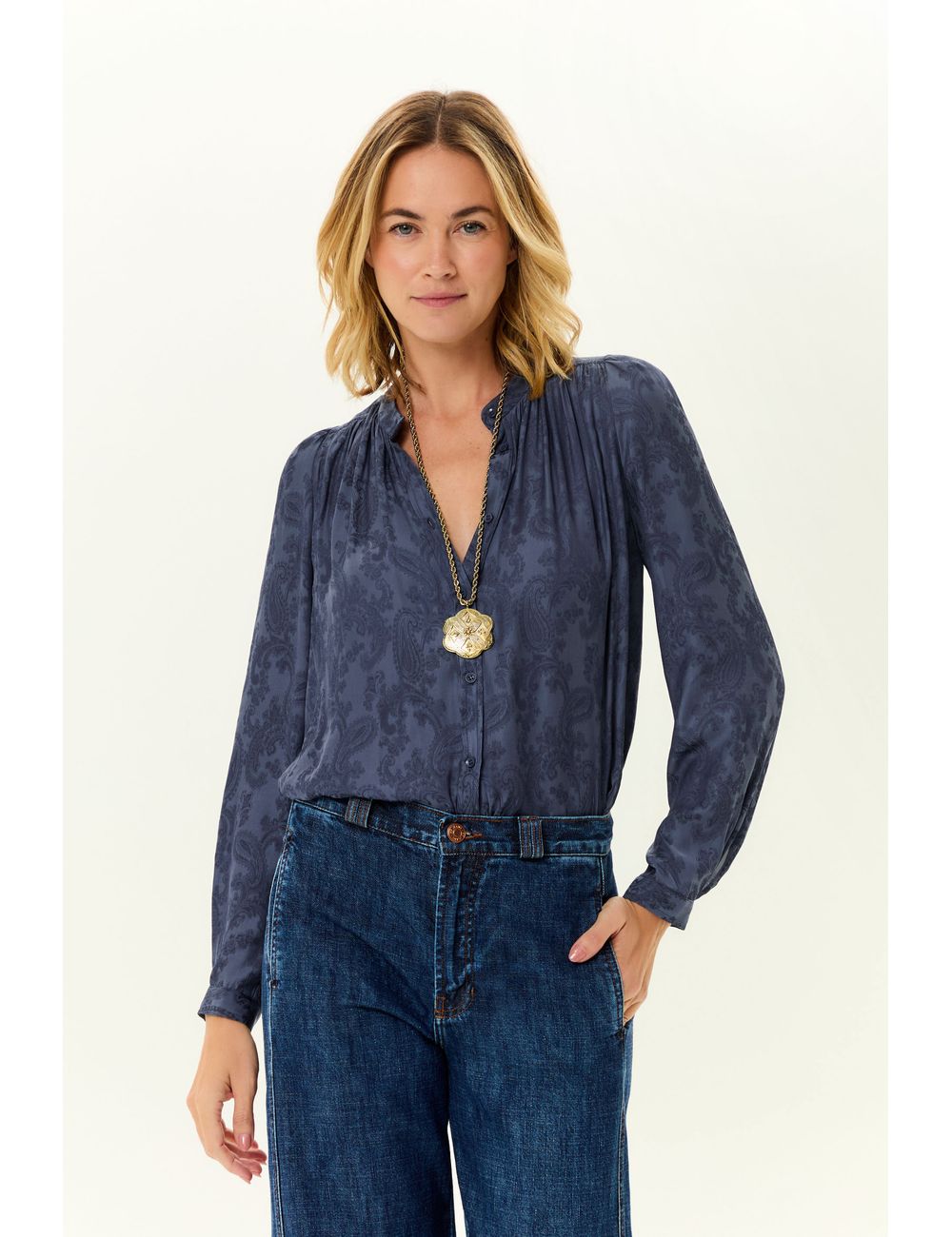 Blusa Manga Jacquard Cachemiere