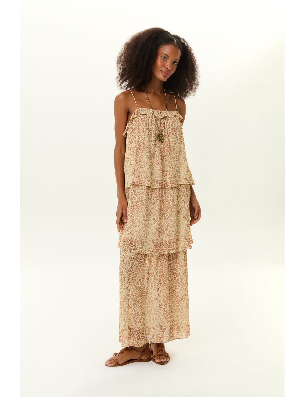 Vestido Longo Ggt Estampa Jaguar