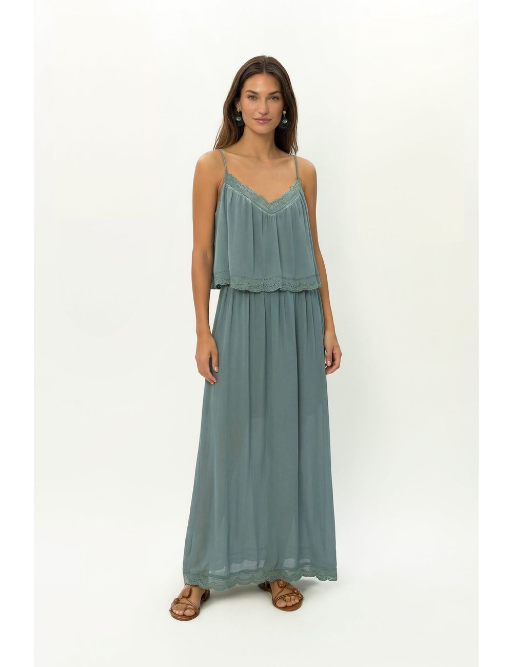 Vestido Midi Ggt Bordada