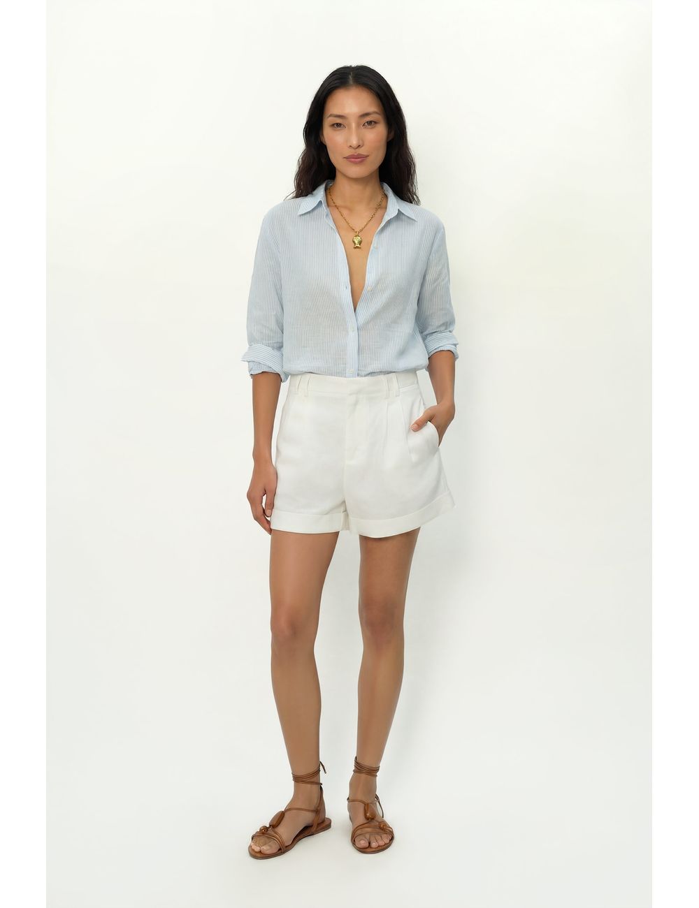 Short Alfaiataria Prega