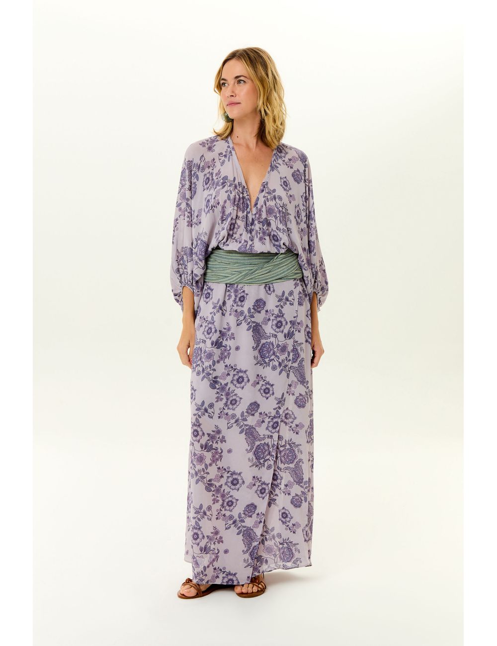 Vestido Longo Ggt Estampa Poema