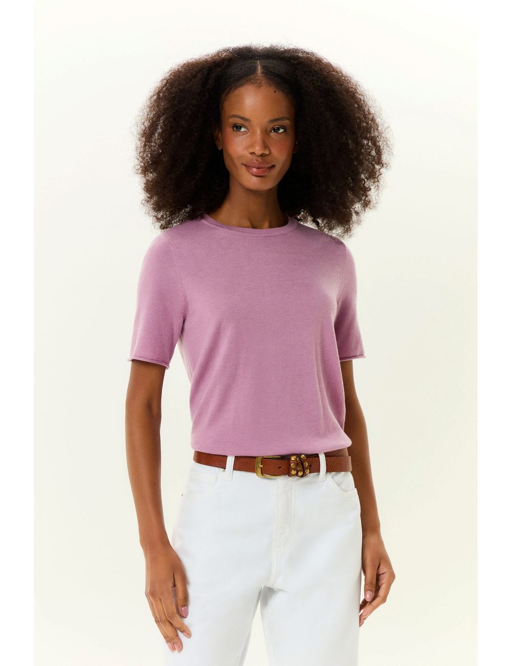 T-Shirt Tricot Decote Careca