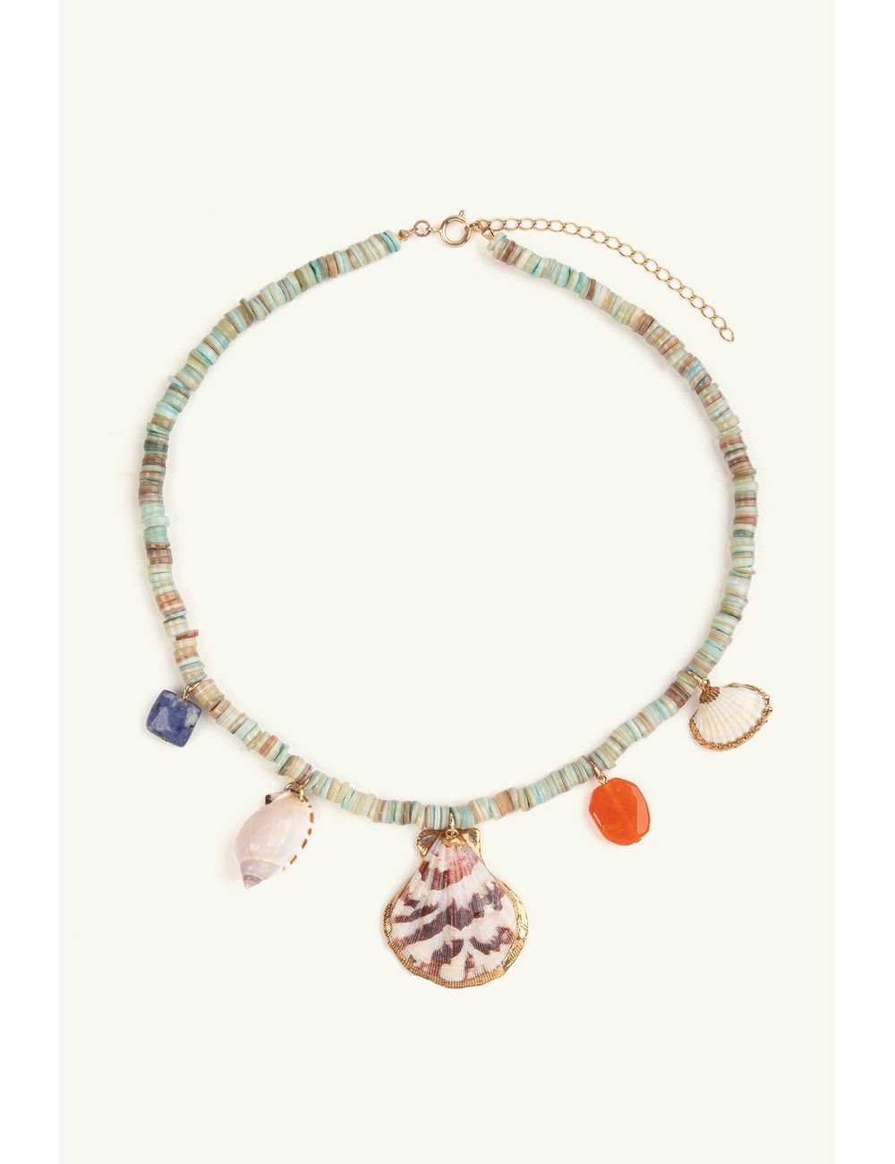 Colar Mix De Pingente De Concha - Azul Petita / U