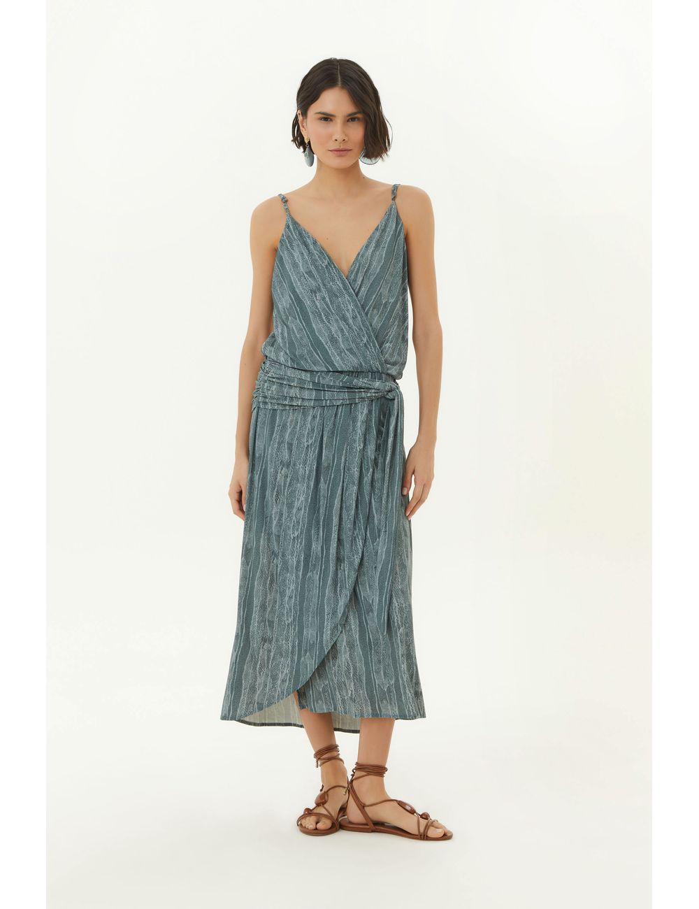 Vestido Midi Lenco Estampa Serpente
