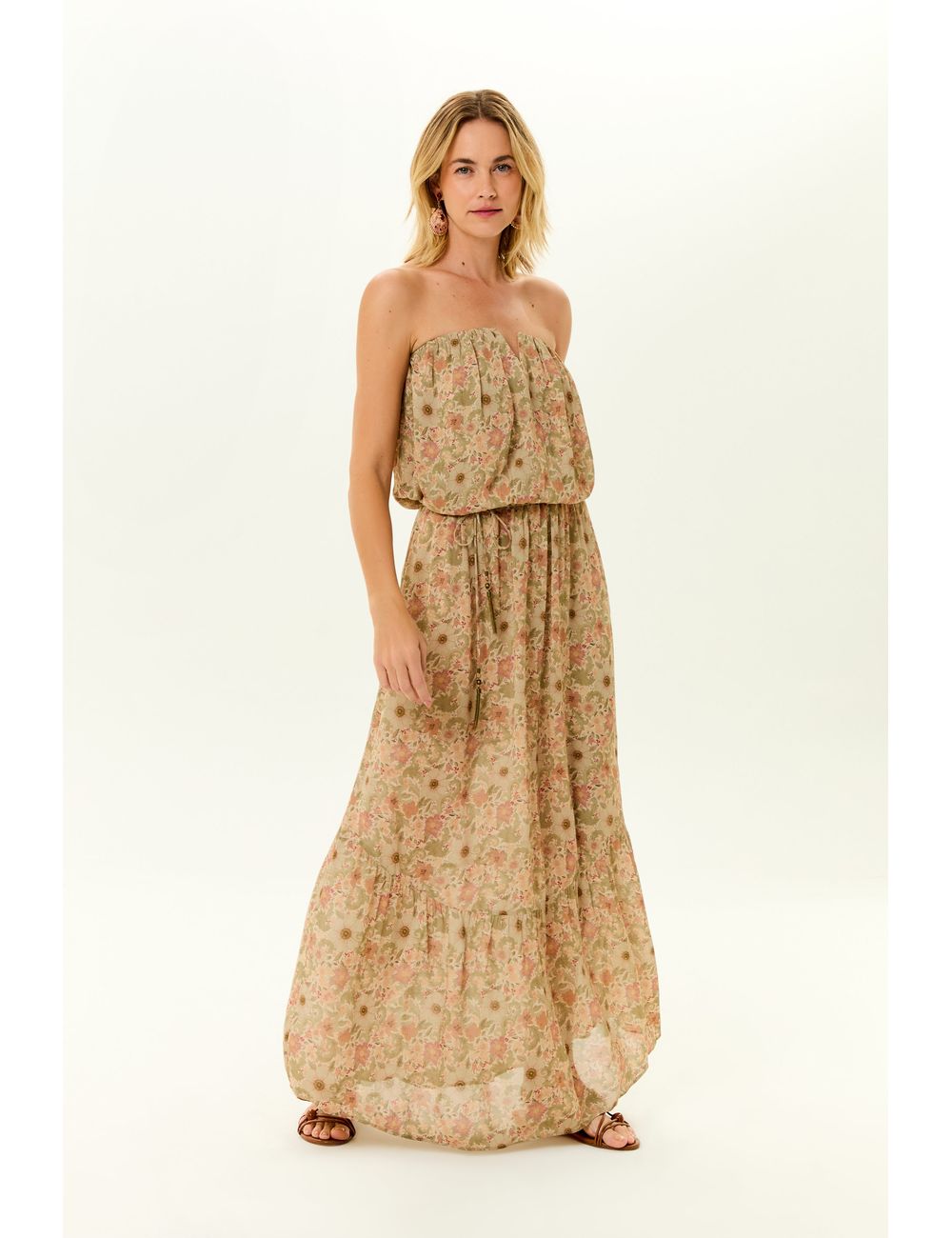 Vestido Midi Ggt Estampa Horto