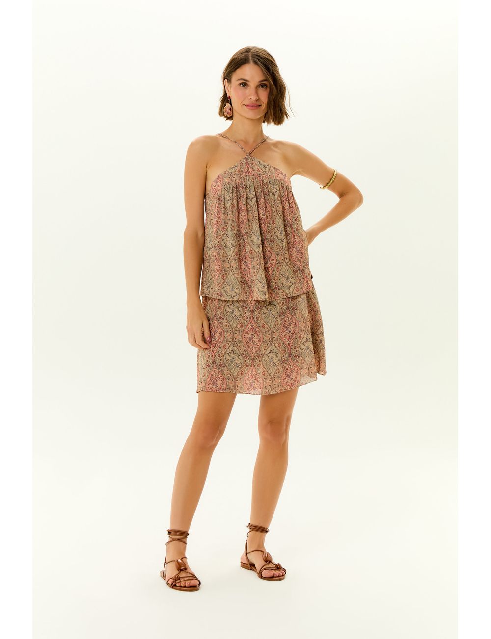 Vestido Curto Ggt Estampa Solar