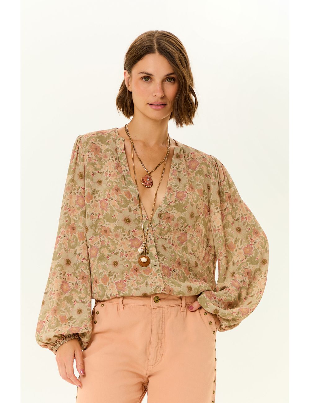 Blusa Manga Longa Ggt Estampa Horto