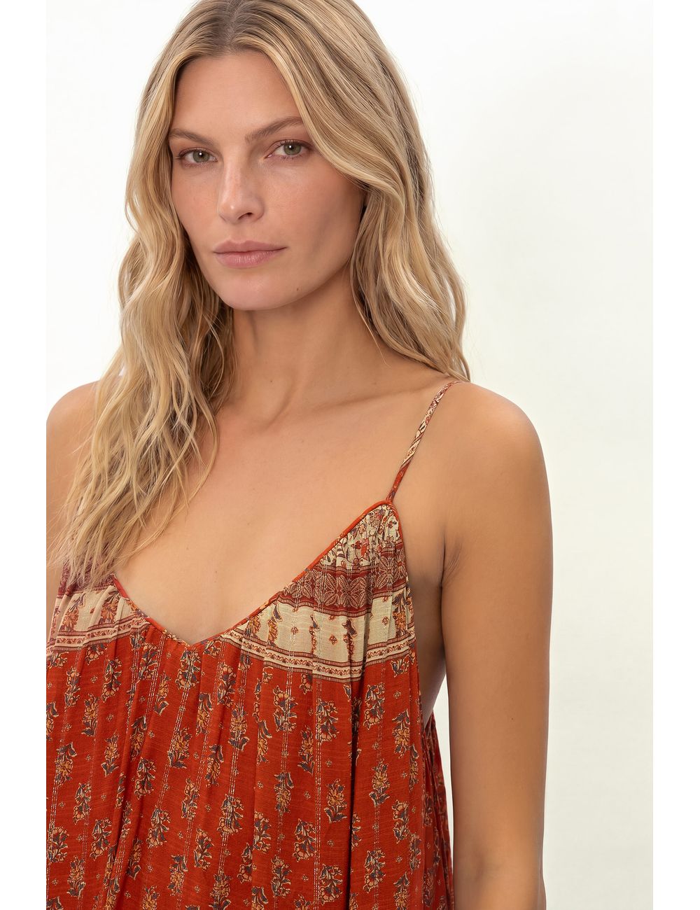 Vestido Midi Alca Estampa Chilli
