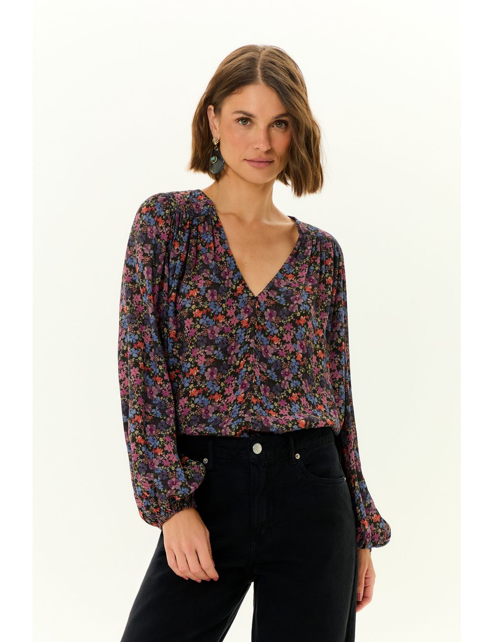 Blusa Manga Longa Ggt Estampa Liza